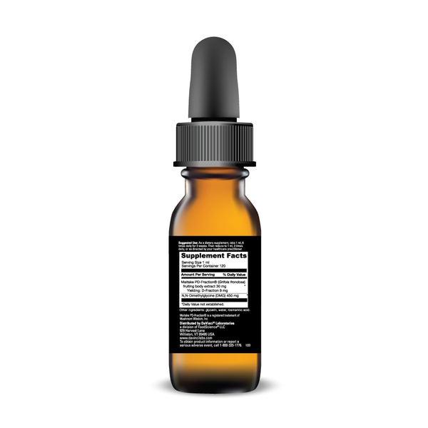Maitake-DMG Liquid Supplement Facts Label