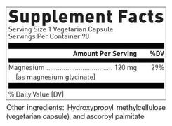 Klean Magnesium Supplement Facts Label