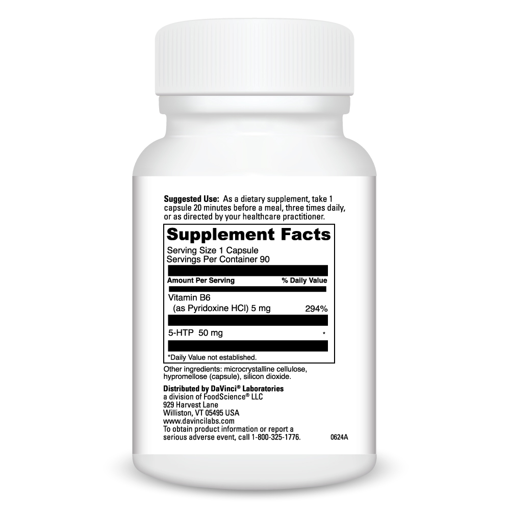 5 HTP Supplement Facts Label