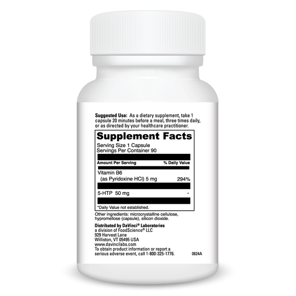 5 HTP Supplement Facts Label