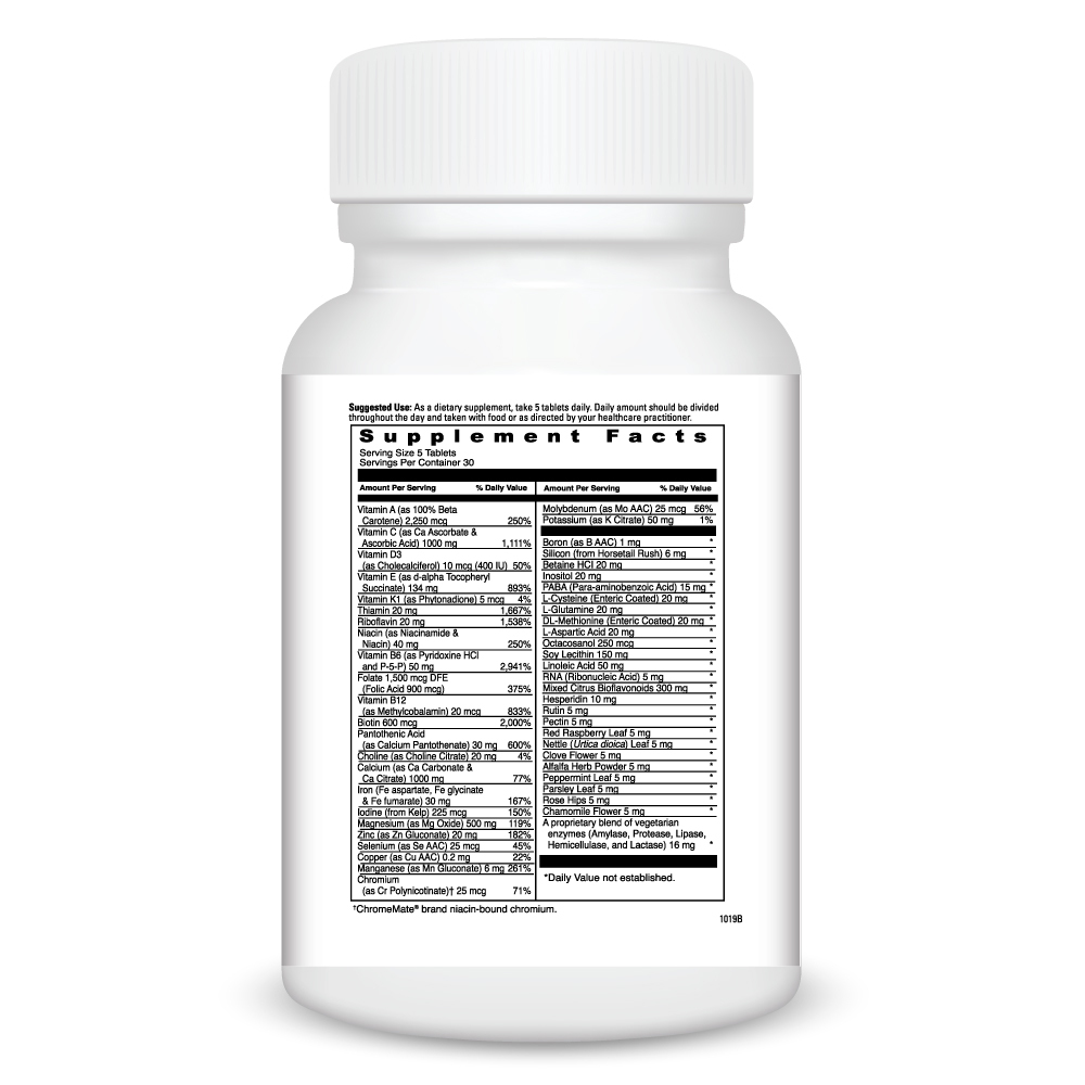 Ultimate Prenatal Supplement Facts Label