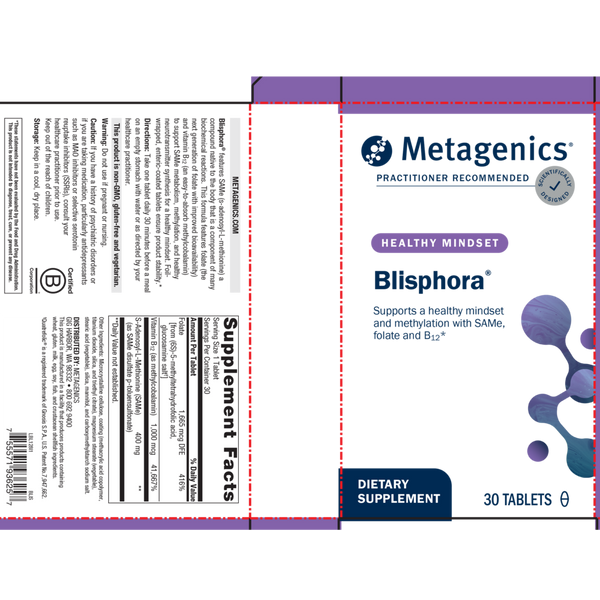 Blisphora Supplement Facts Label