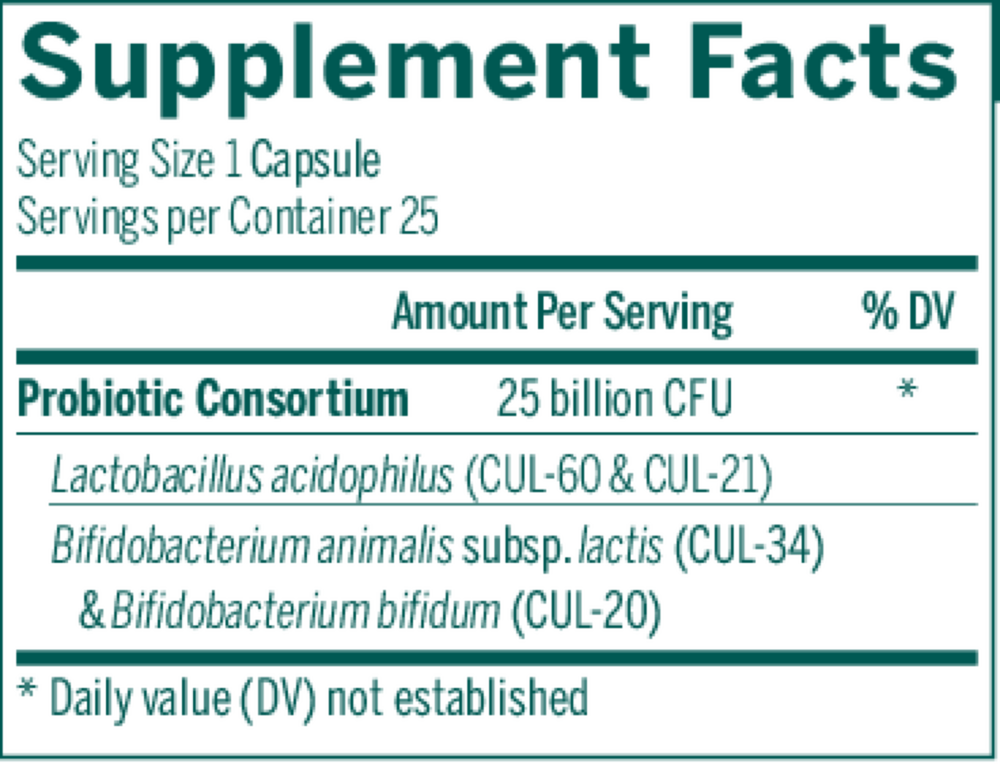 HMF Intensive (shelf-stable) Supplement Facts Label