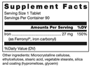 Supplement label — Klean Iron