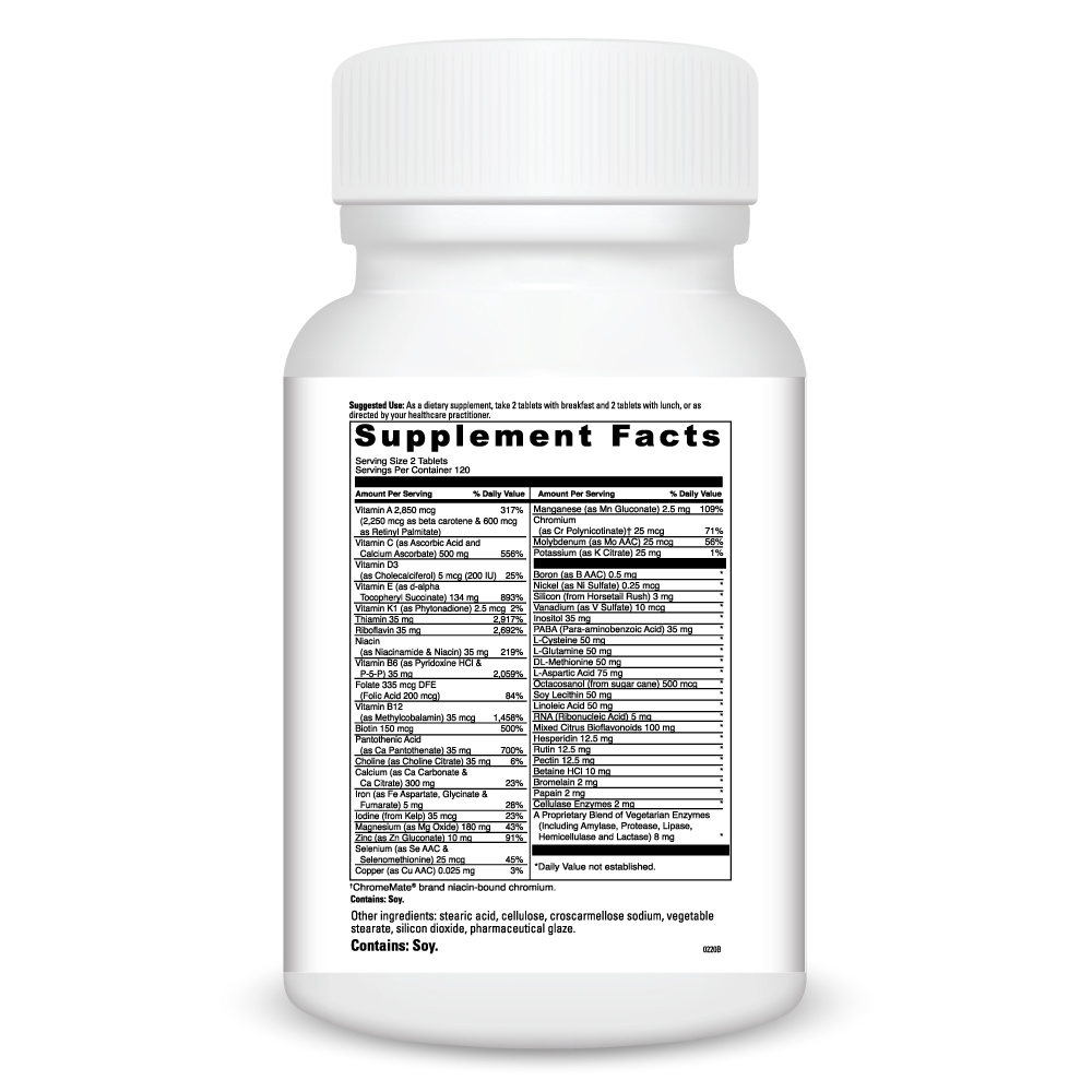 Spectra Supplement Facts Label