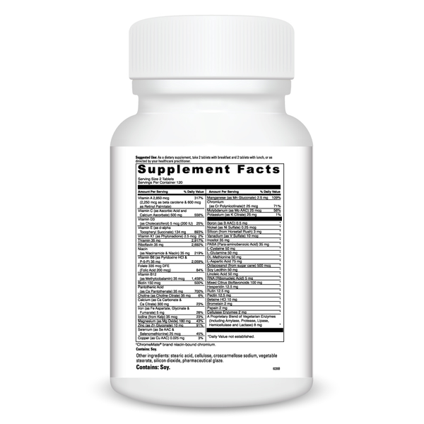 Spectra Supplement Facts Label