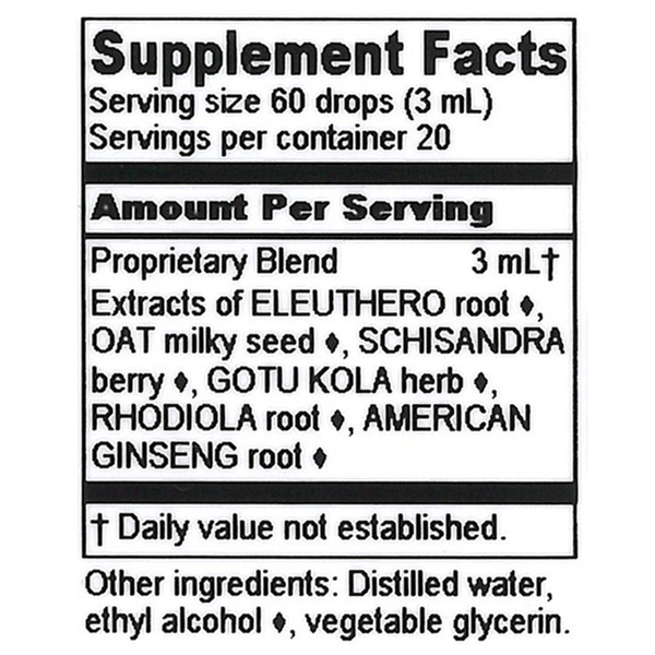 Daily Adapt Supplement Facts Label