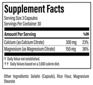 Calcium Magnesium Supplement Facts Label