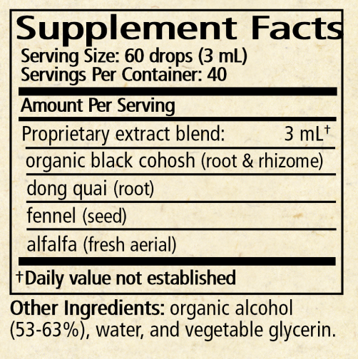Phytoest Supplement Facts Label