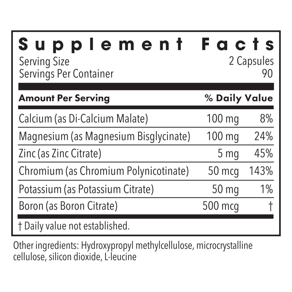 Muscle Recovery (formerly Spaz-Out) Supplement Facts Label