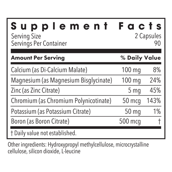 Muscle Recovery (formerly Spaz-Out) Supplement Facts Label