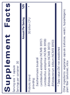 PureBi•Ome™ Intensive Supplement Facts Label