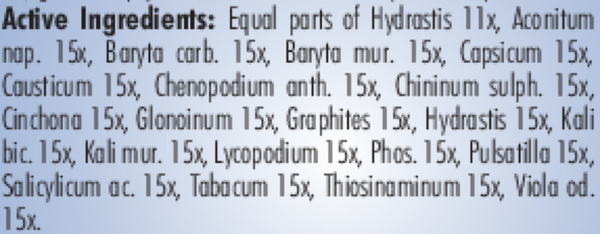 PRO Tinnitus Supplement Facts Label