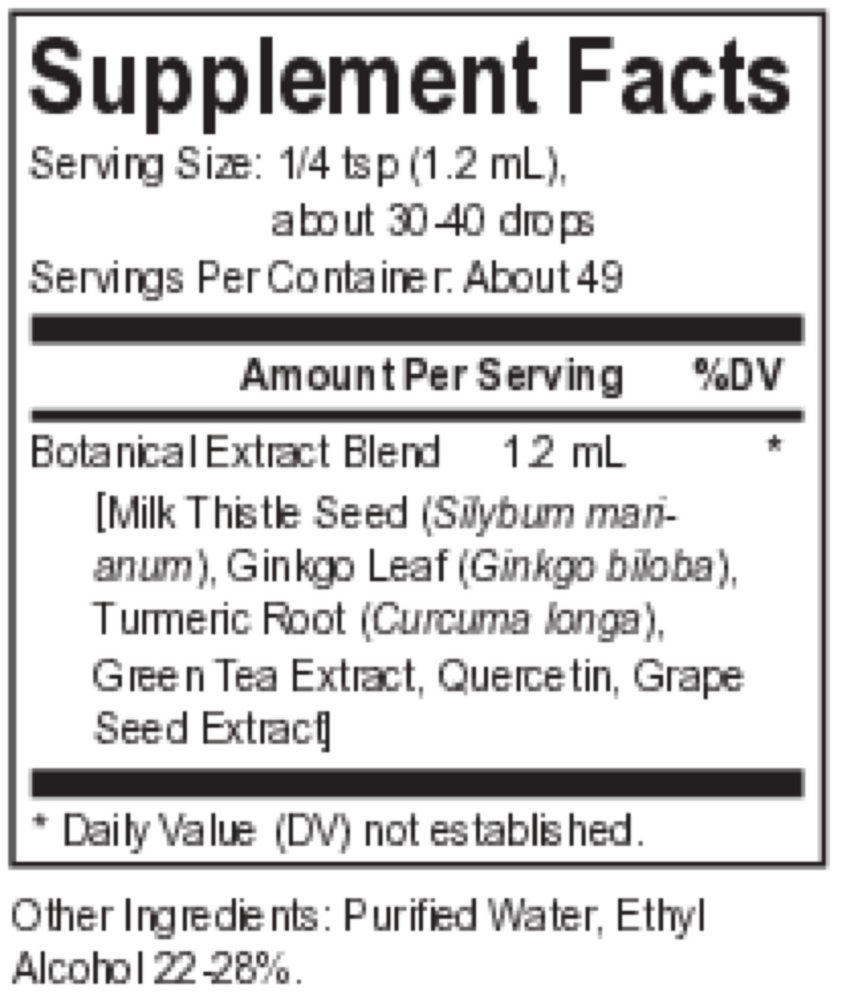 Phyto Rad Supplement Facts Label