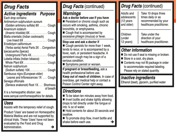 Lobelia Plex Supplement Facts Label