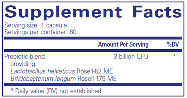 ProbioMood (capsules) [Shelf-Stable] Supplement Facts Label