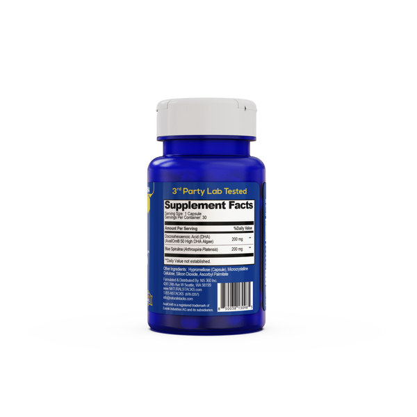 Smart Omegas with Blue Spirulina Supplement Facts Label