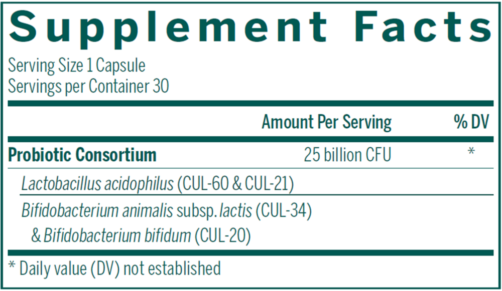 HMF Intensive Supplement Facts Label