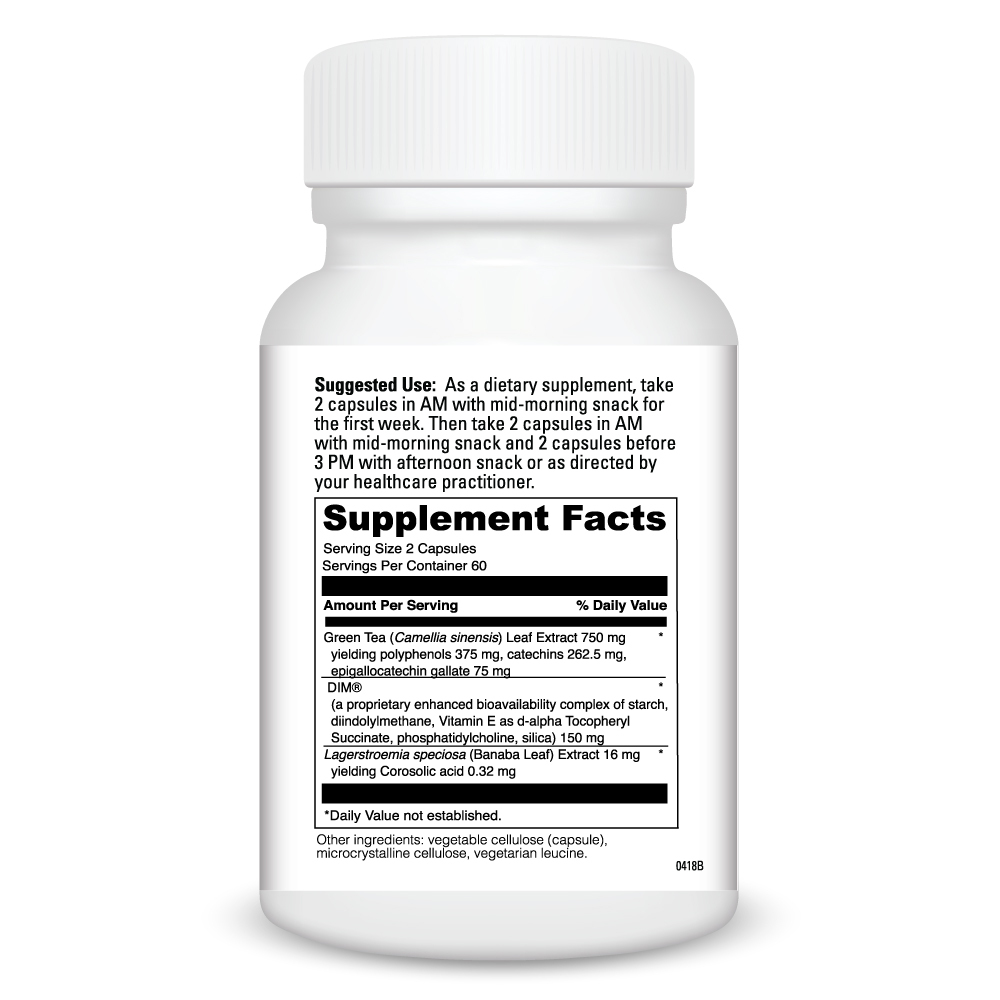 Dim Plex 60 Count Supplement Facts Label