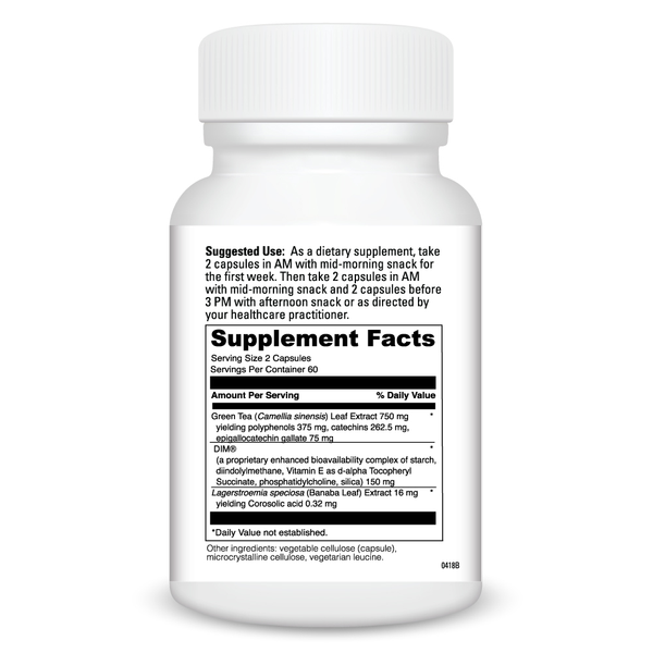 Dim Plex 60 Count Supplement Facts Label