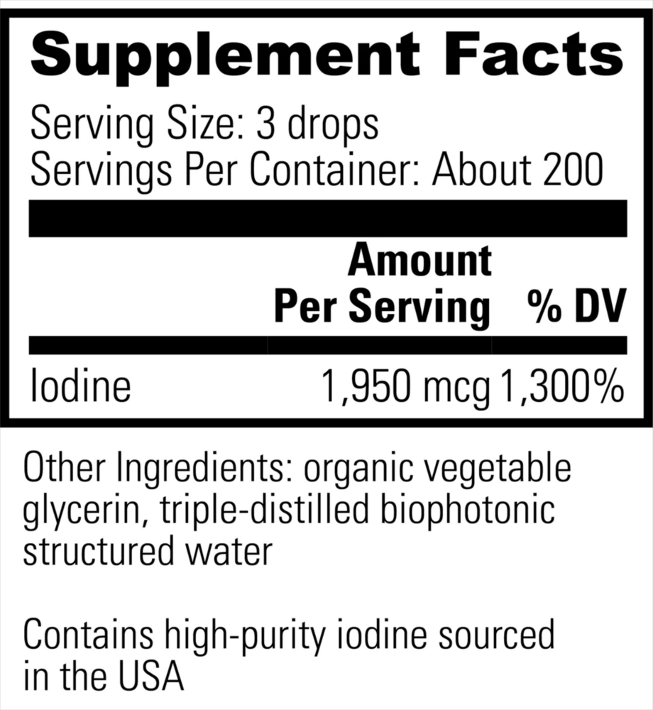 Detoxadine Supplement Facts Label