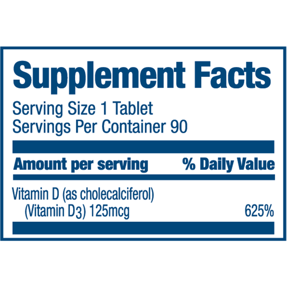 Vitamin D Quick Melt - Lemon Citrus Supplement Facts Label