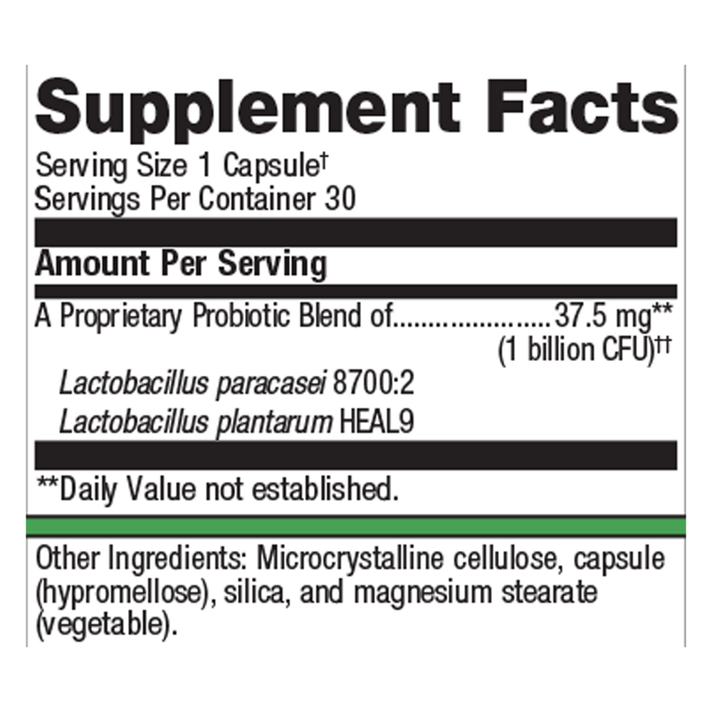 UltraFlora Immune Booster Supplement Facts Label