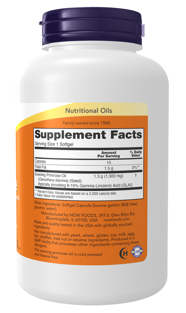 Super Primrose - 120 Softgels Supplement Facts Label
