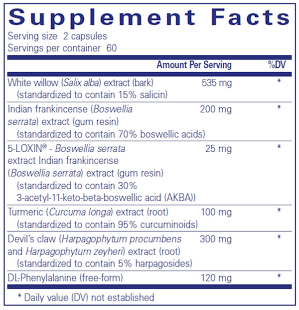 Phyto UltraComfort 120's Supplement Facts Label