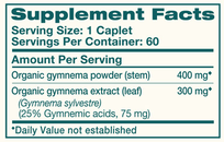 Gymnema Supplement Facts Label
