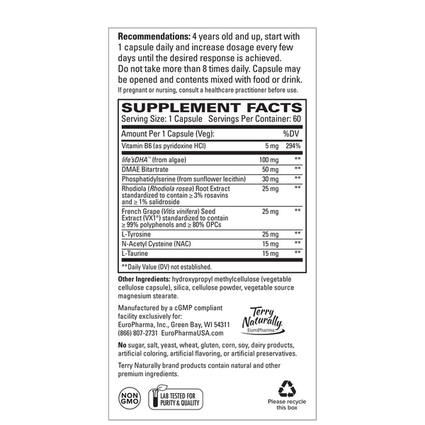 Calm Kids Supplement Facts Label
