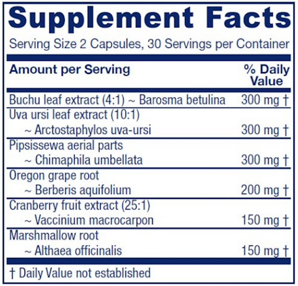 CranStat Extra Supplement Facts Label