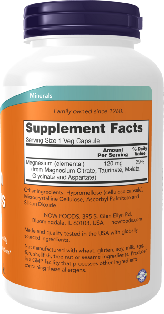 Magnesium Transporters Supplement Facts Label