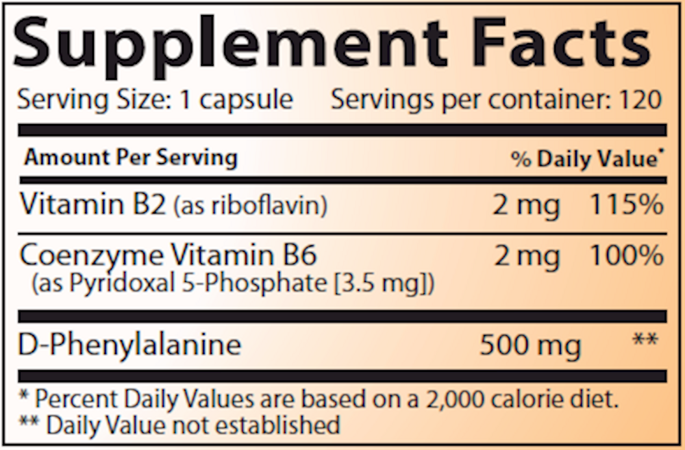 EndorphiGen Supplement Facts Label