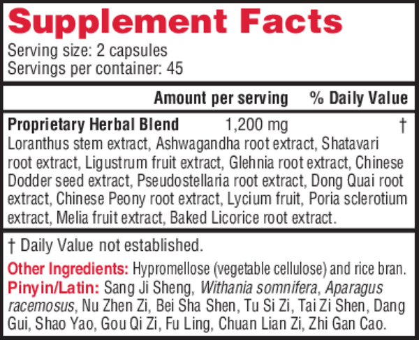 Fertile Garden Supplement Facts Label