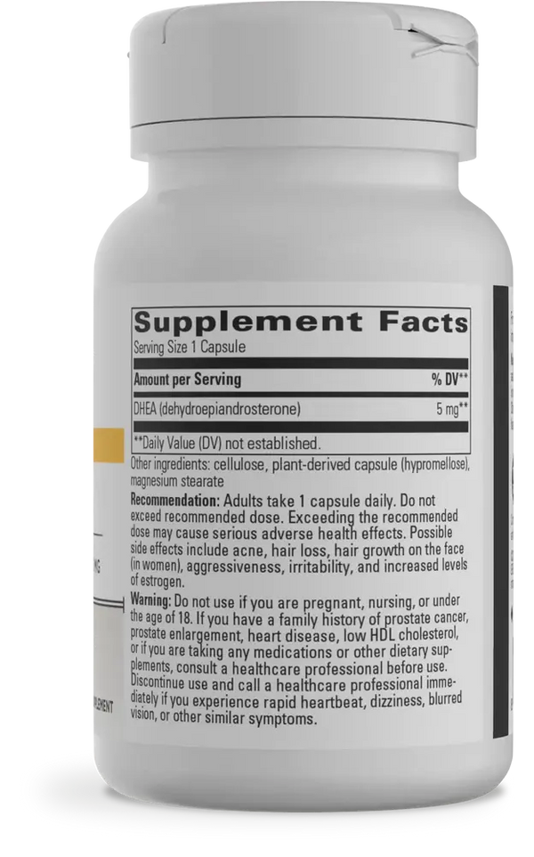 DHEA-5 Supplement Facts Label