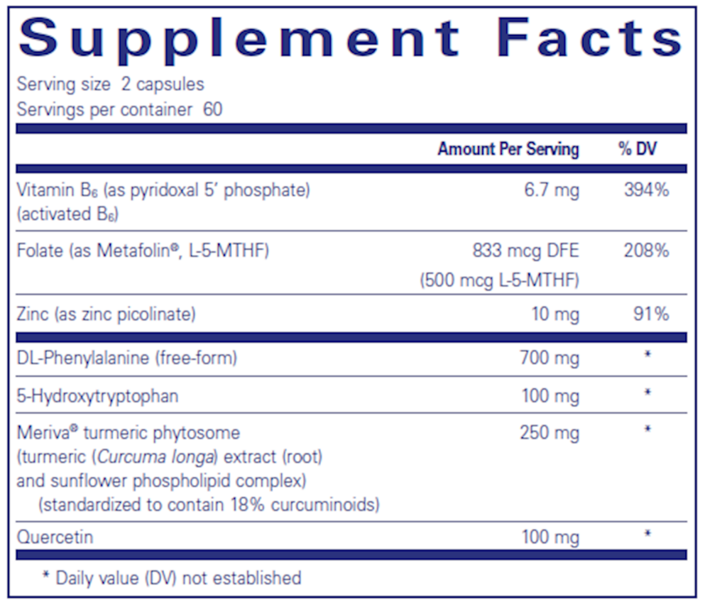 NeuroPure Supplement Facts Label