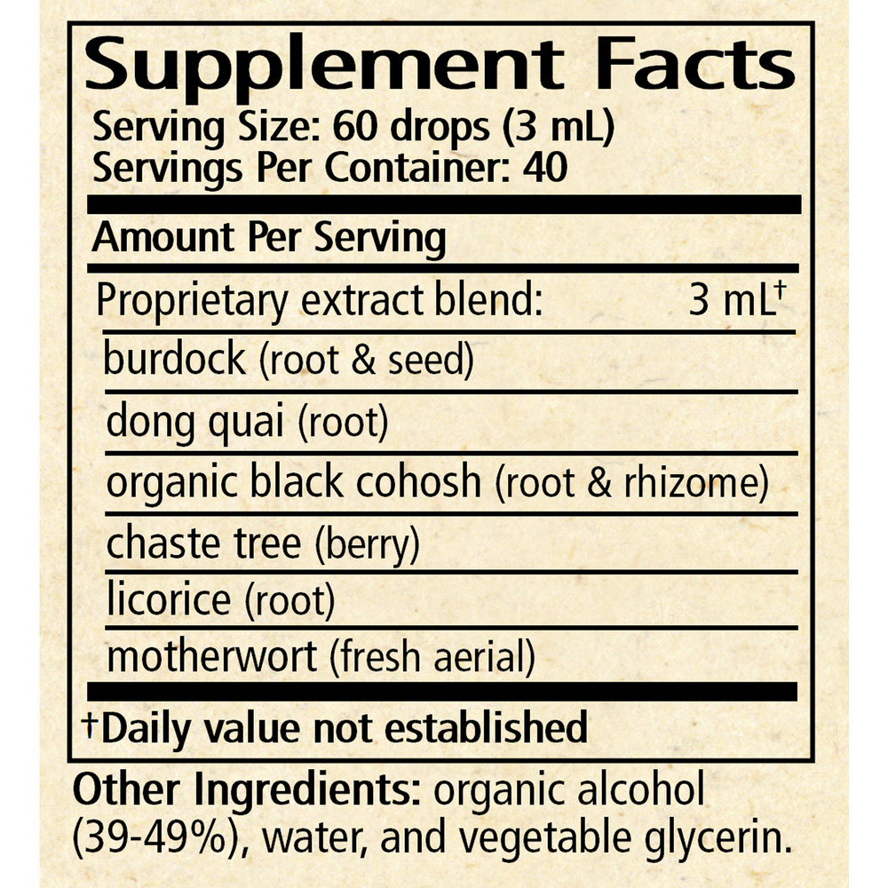 Meno Morphosis Supplement Facts Label