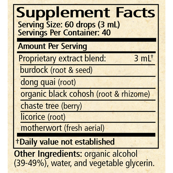 Meno Morphosis Supplement Facts Label