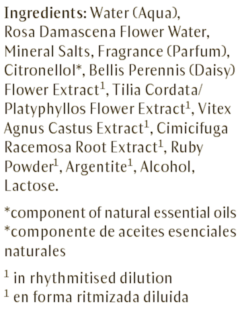 Intensive Treat Menopausal Supplement Facts Label