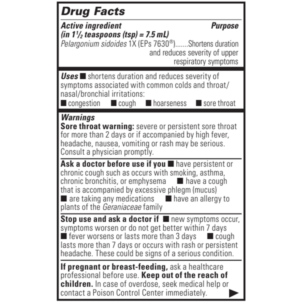 V Clear EPs 7630 - formerly ViraClear Supplement Facts Label