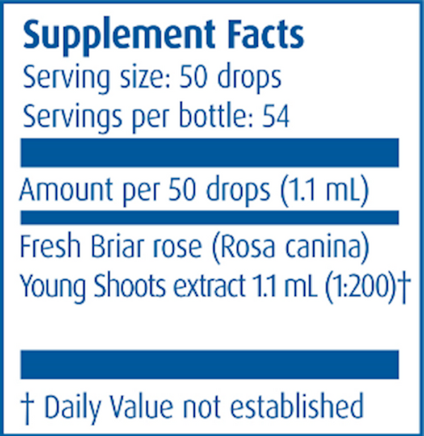 Gemmo Briar Rose Young Shoots Supplement Facts Label