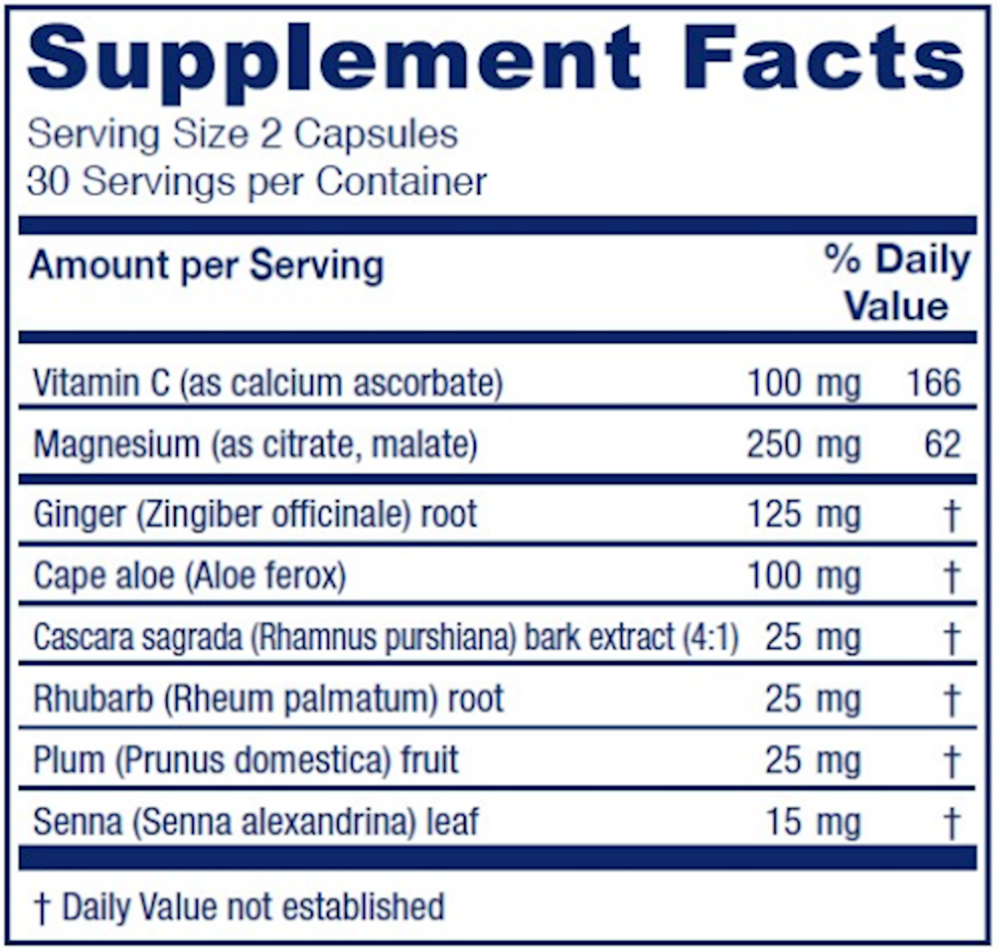 LaxaBlend Supplement Facts Label