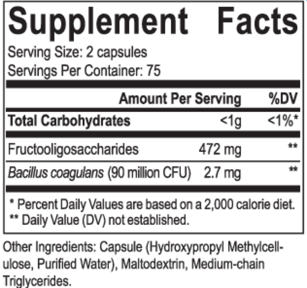 Flora Synergy Supplement Facts Label