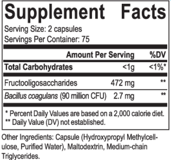 Flora Synergy Supplement Facts Label