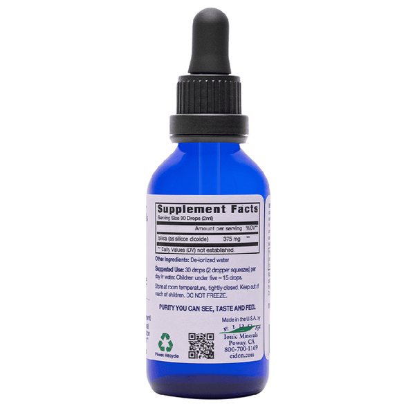 Silica Liquid Supplement Facts Label