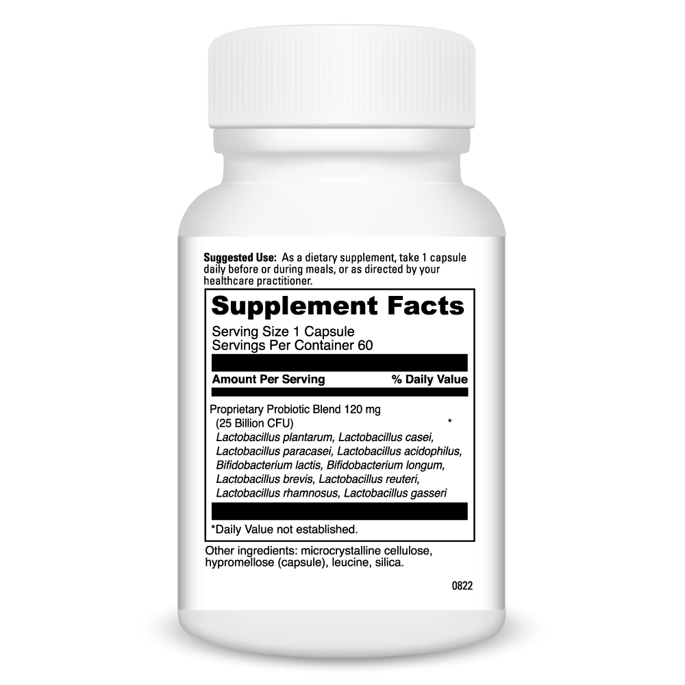 Daily Best Probiotic Supplement Facts Label