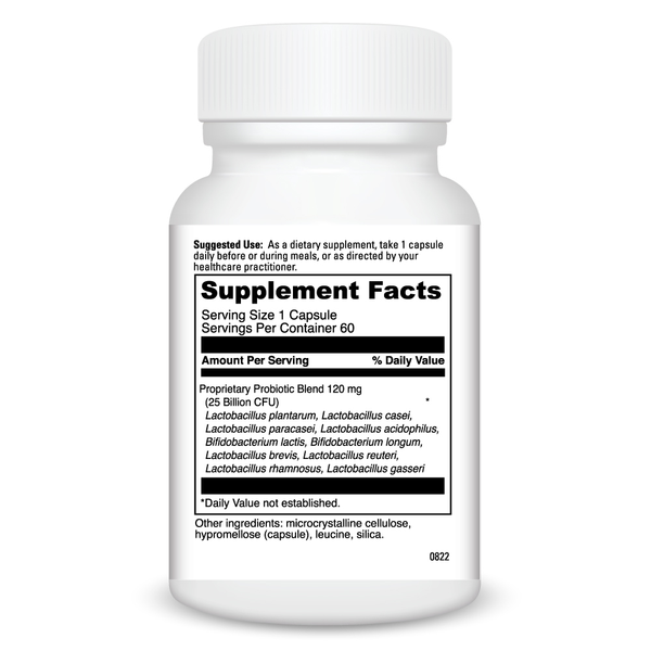 Daily Best Probiotic Supplement Facts Label