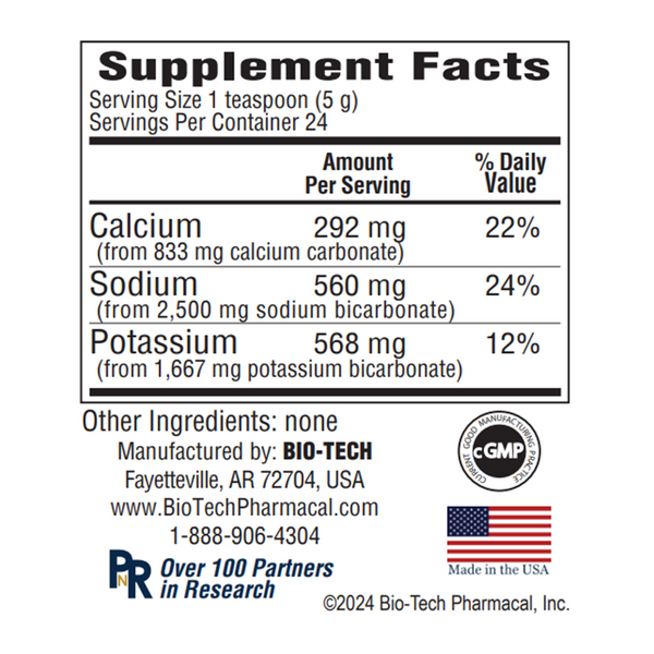 Tri-Salts Powder Supplement Facts Label