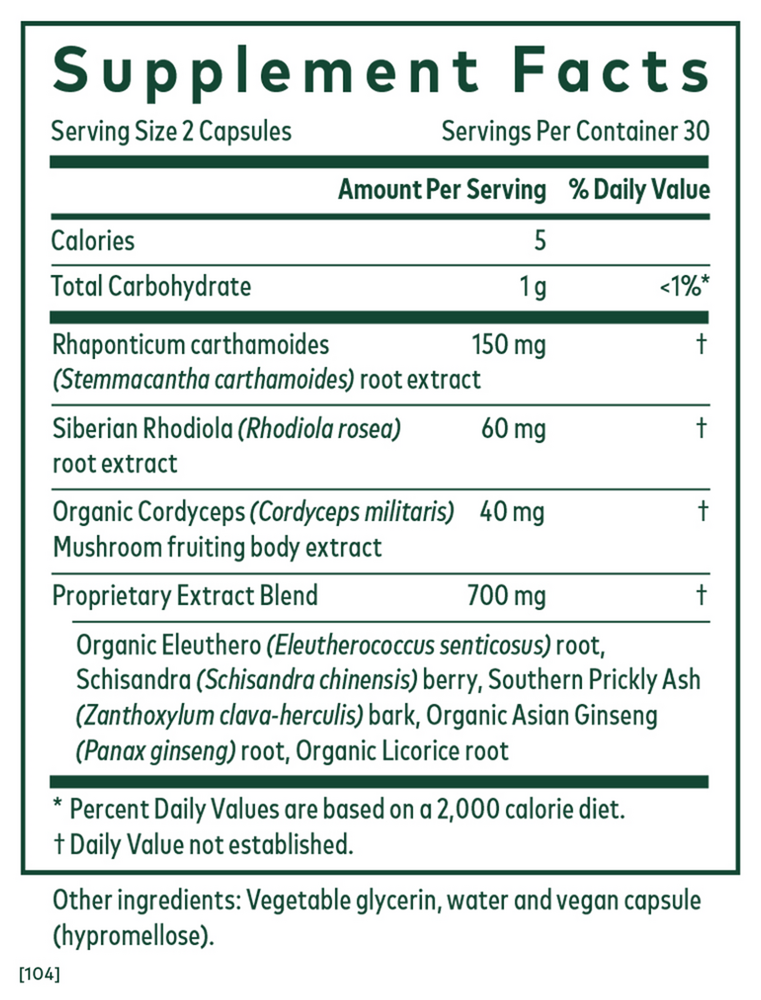 Revive HPA Phyto-Caps Supplement Facts Label